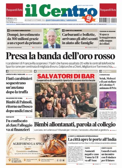 Prima pagina Il Centro | Chieti