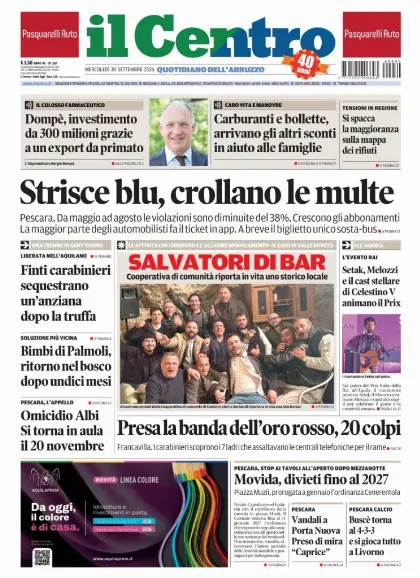 Prima pagina Il Centro | Pescara