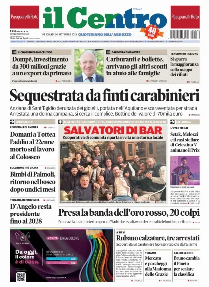 Prima pagina Il Centro | Teramo