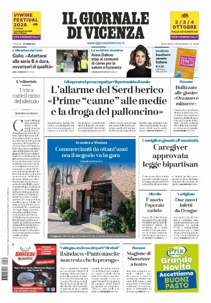 Prima pagina Il Giornale di Vicenza