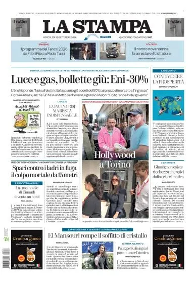 Prima pagina La Stampa | Imperia