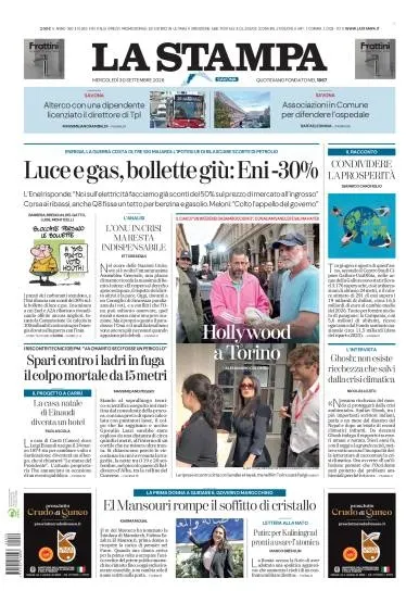 Prima pagina La Stampa | Savona