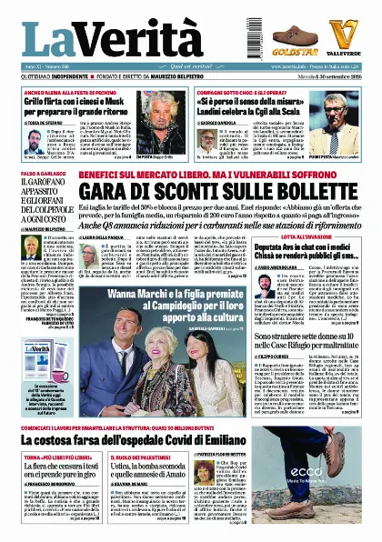Prima pagina La Verita