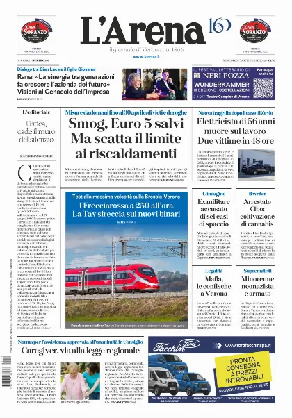 Prima pagina L'Arena