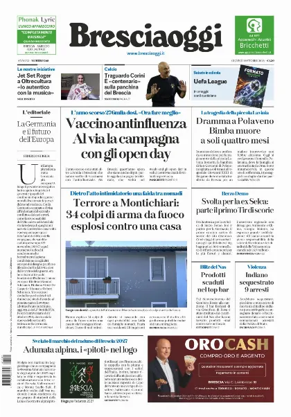 Prima pagina Bresciaoggi