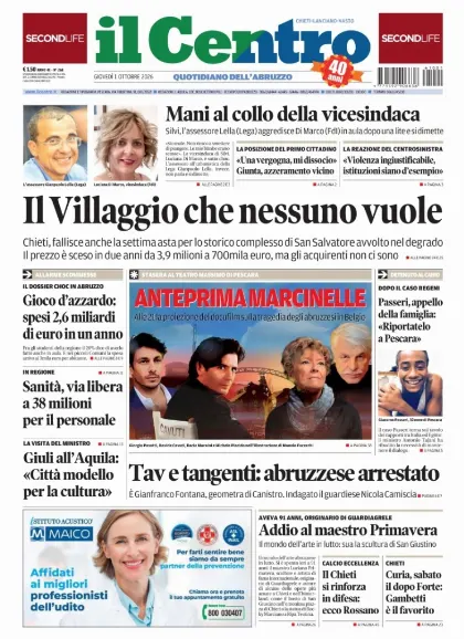Prima pagina Il Centro | Chieti