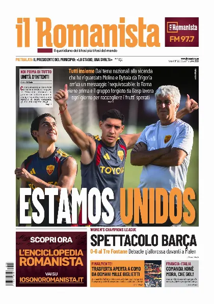 Prima pagina Il Romanista