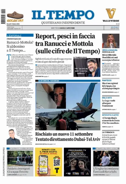 Prima pagina Il Tempo