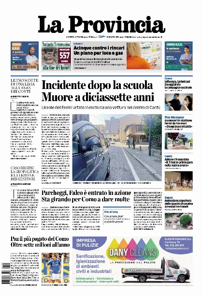 Prima pagina La Provincia