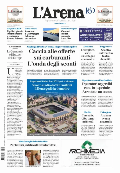 Prima pagina L'Arena