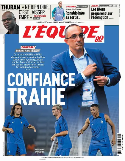 Prima pagina L Equipe