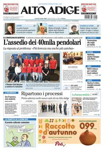 Prima pagina Alto Adige