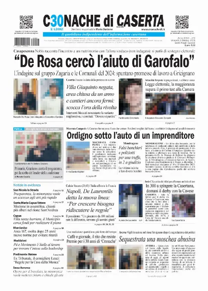 Prima pagina Cronache di Caserta