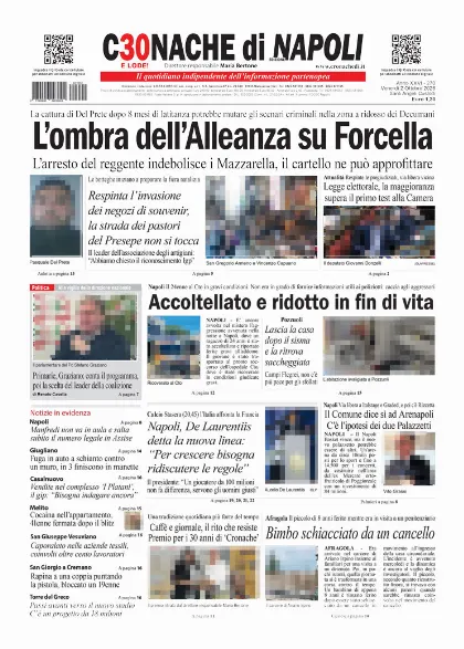 Prima pagina Cronache di Napoli