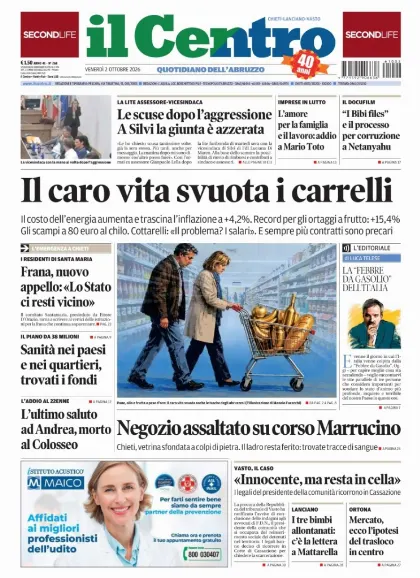 Prima pagina Il Centro | Chieti