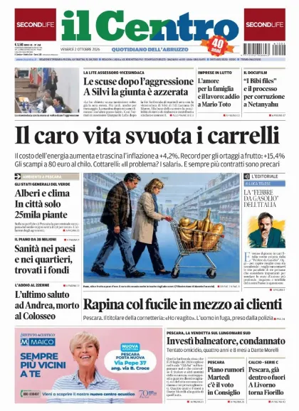 Prima pagina Il Centro | Pescara