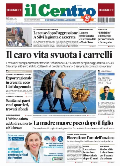 Prima pagina Il Centro | Teramo