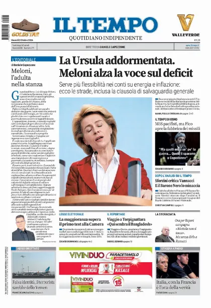 Prima pagina Il Tempo