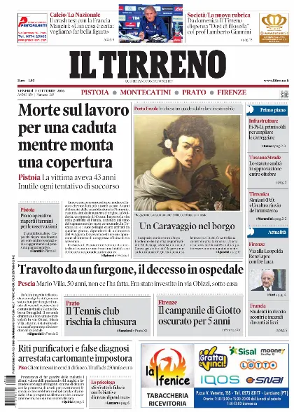 Prima pagina Il Tirreno