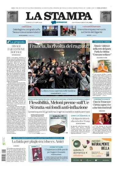 Prima pagina La Stampa | Aosta