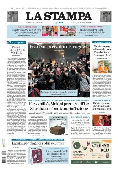 Prima pagina La Stampa | Asti