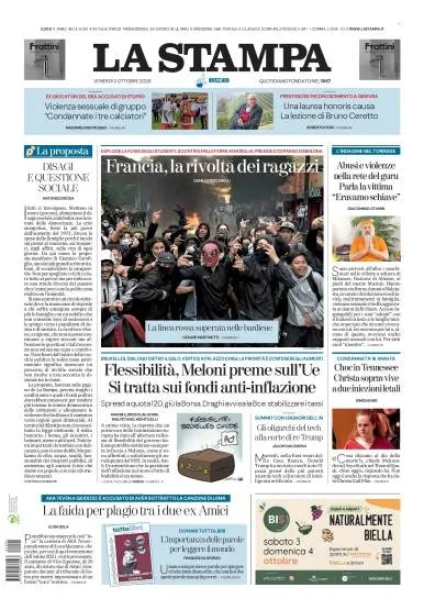 Prima pagina La Stampa | Cuneo