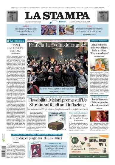 Prima pagina La Stampa | Imperia