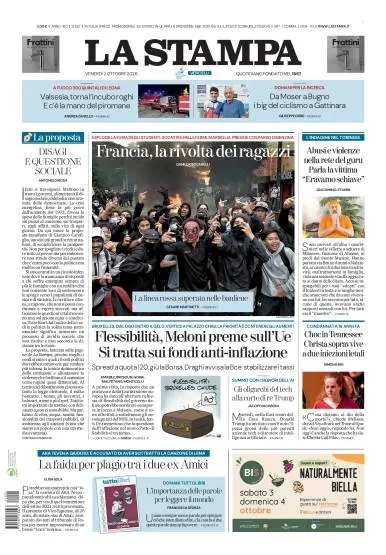 Prima pagina La Stampa | Vercelli