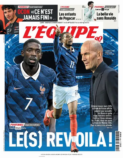 Prima pagina L Equipe
