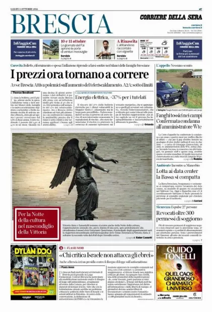 Prima pagina Corriere della Sera | Brescia