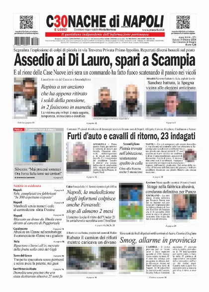 Prima pagina Cronache di Napoli