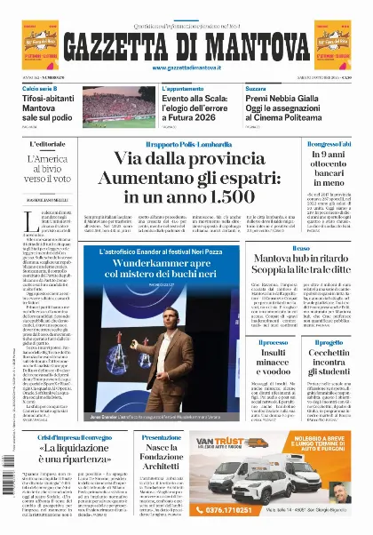 Prima pagina Gazzetta di Mantova