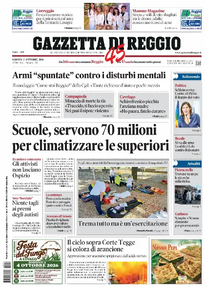 Prima pagina Gazzetta di Reggio
