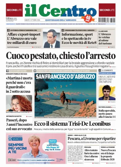Prima pagina Il Centro | Pescara