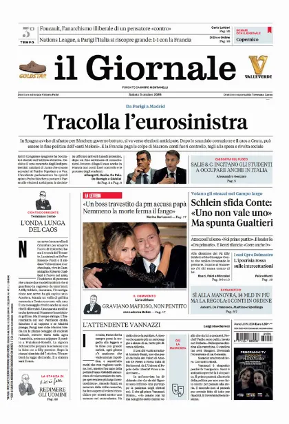 Prima pagina il Giornale