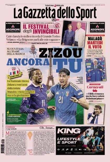 Prima pagina La Gazzetta dello Sport