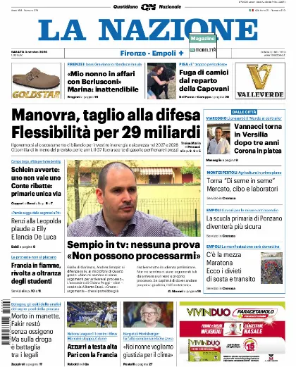 Prima pagina La Nazione