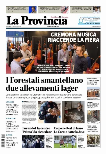 Prima pagina La Provincia