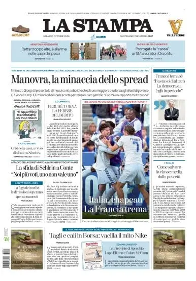 Prima pagina La Stampa | Biella