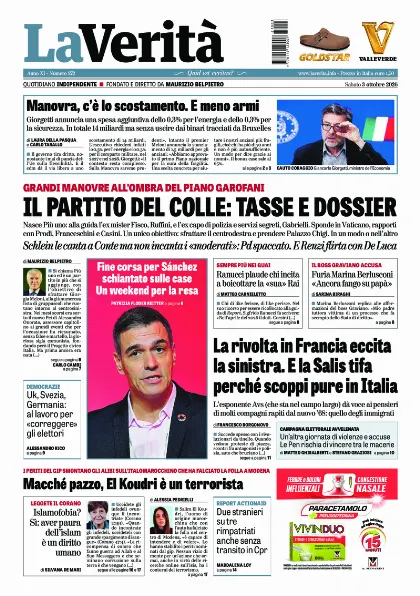 Prima pagina La Verita