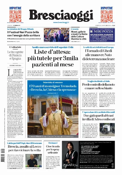 Prima pagina Bresciaoggi