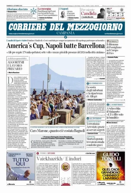 Prima pagina Corriere del Mezzogiorno | Campania