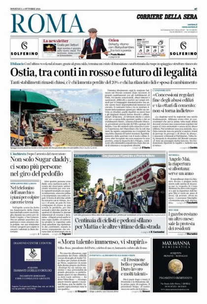 Prima pagina Corriere della Sera | Roma