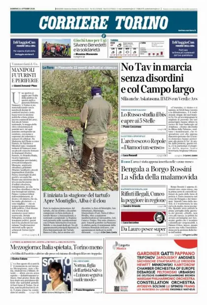 Prima pagina Corriere della Sera | Torino