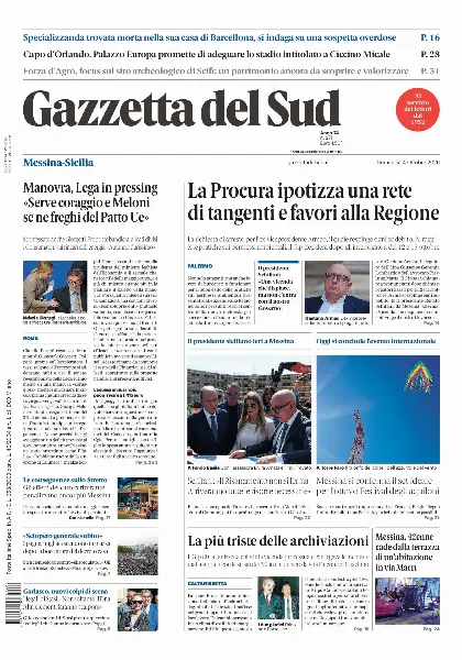 Prima pagina Gazzetta del Sud