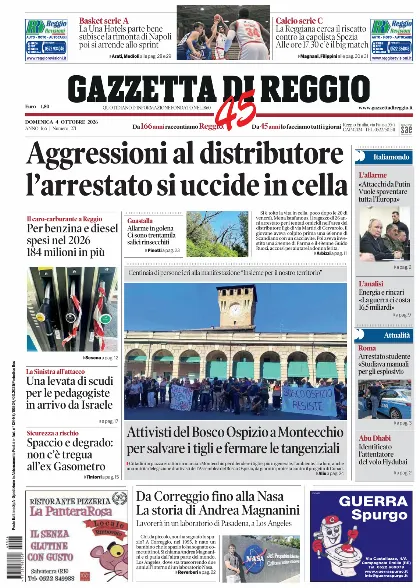 Prima pagina Gazzetta di Reggio