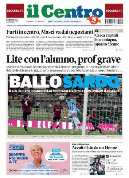 Prima pagina Il Centro | Pescara