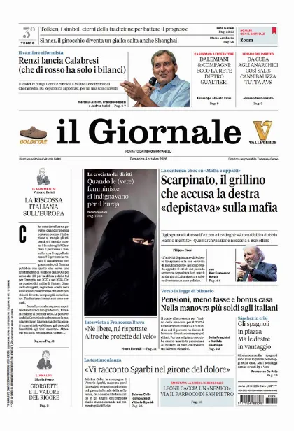 Prima pagina il Giornale