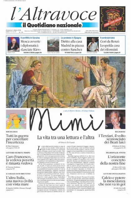 Prima pagina Il Quotidiano del Sud | L'Altravoce