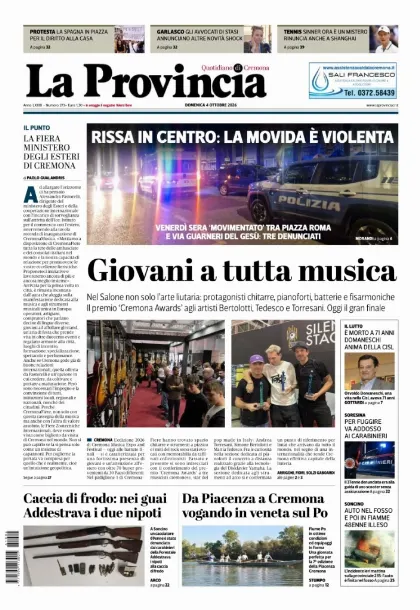 Prima pagina La Provincia